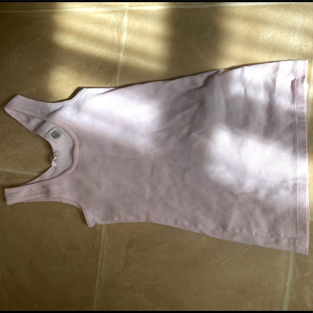 Pink ribbed Tank Top